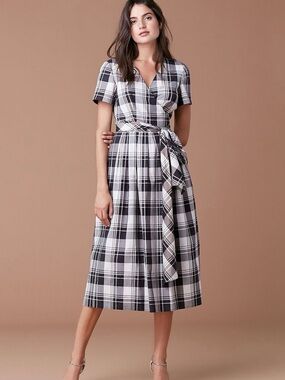 ✨ Diane von Furstenberg Plaid Wrap Dress – Size 4 – EUC ✨